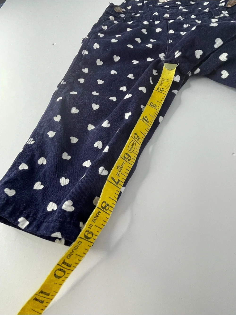 OshKosh B'gosh Navy Overalls with White Heart Print 9M